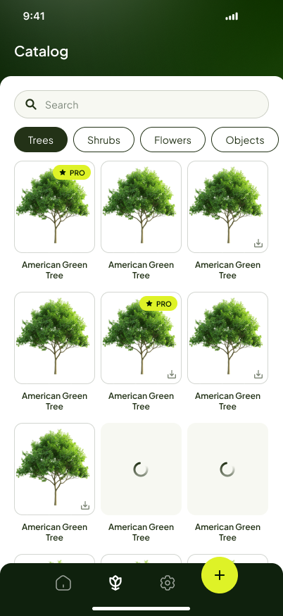 Plant catalog screenshot 1