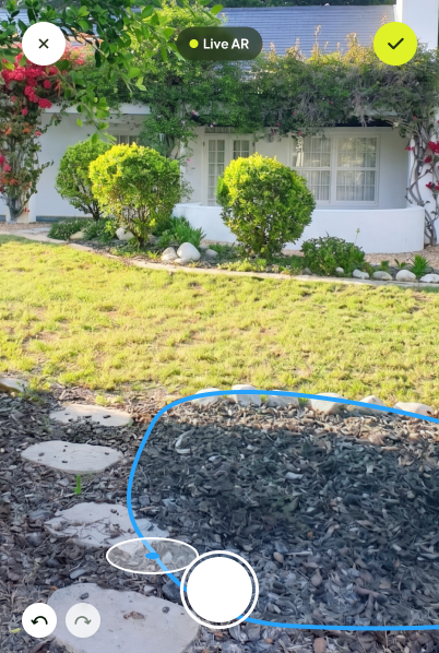 AR lawn outline in progress